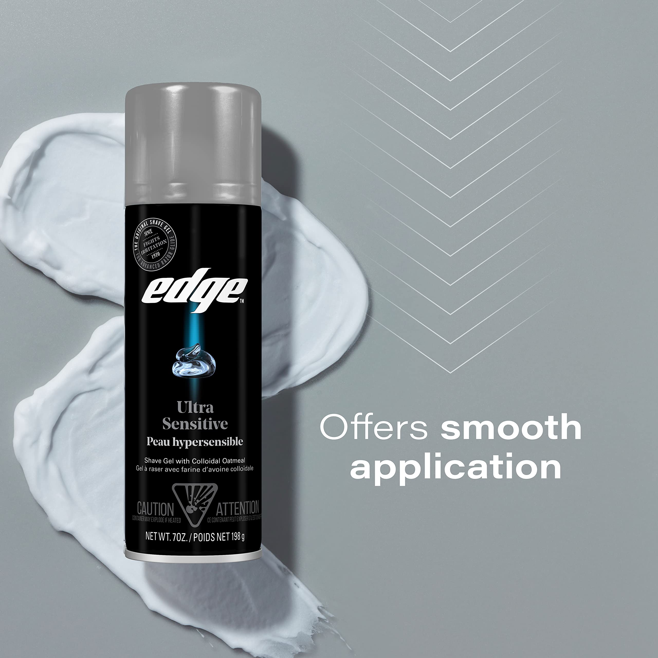 Ultra Sensitive Shave Gel Men Shave Gel by Edge, 7 Ounce